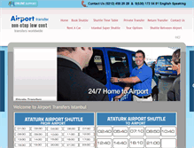 Tablet Screenshot of istanbulairportsshuttles.com